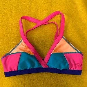 Roxy bikini bathing suit top only size S/M